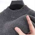 thumbnail image 4 of Women's Oversized Pullover Sweatshirt, Long Sleeve Fleece Lined Crewneck, Loose Fit Warm Casual Top, Plus Size Streetwear Sweatshirt Dark Gray XXXXL, 4 of 9