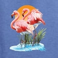 thumbnail image 2 of Wild Bobby, Flamingo Love Print, Animal Lover, Front and Back Men Graphic Tee, Vintage Heather Blue, 5X-Large, 2 of 4