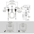 thumbnail image 6 of Wowow Bathroom Sink Faucet, Matte Black Widespread 3-hole Faucet With Pop-up Drain and Hose, 6 of 7