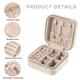 thumbnail image 3 of Joyero de terciopelo de viaje, pequeño organizador portátil con espejo, mini caja de regalo para niña, anillo, 3 of 5