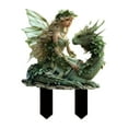 thumbnail image 3 of Garden Fairy Dragon Dragón Estaca de patio de patio 2D, decoración del patio elegante, decoración de flores, estaca decorativa impermeable para el, 3 of 8