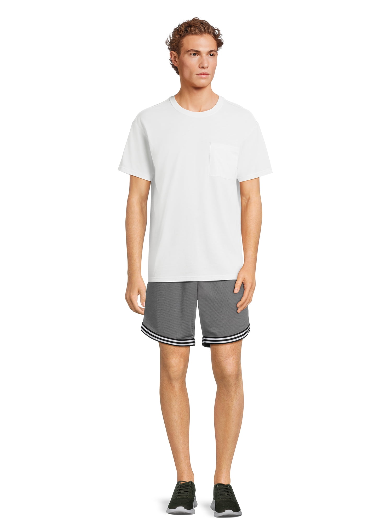 Athletic Works Men's and Big Men's Tri Blend Pocket Tee, Sizes XS-4XLT