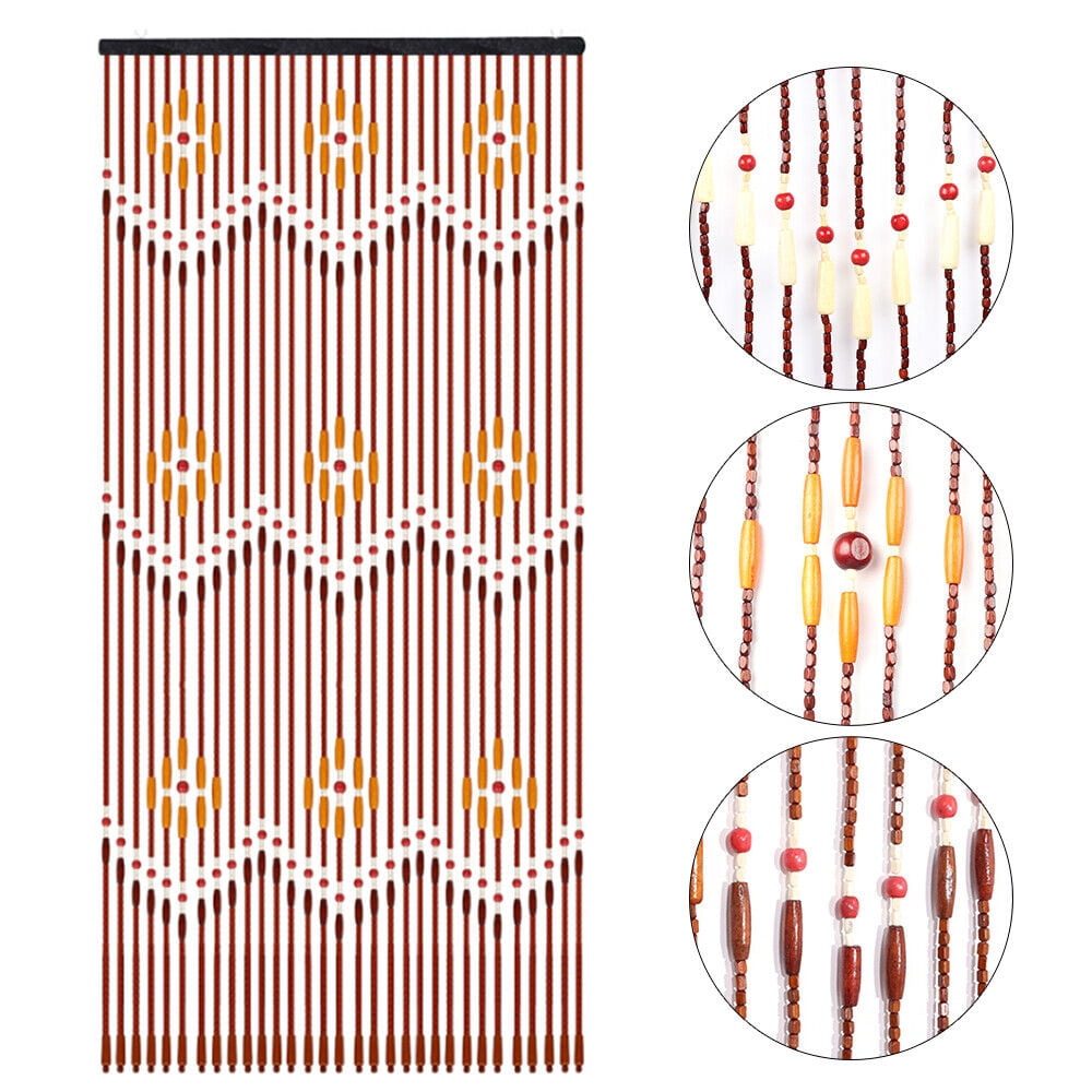 31 Line Wood Bead Curtain Doorway String Porch Curtain Wooden Bedroom Beaded Curtain Wooden Bead Curtains For Living Room Home Decor