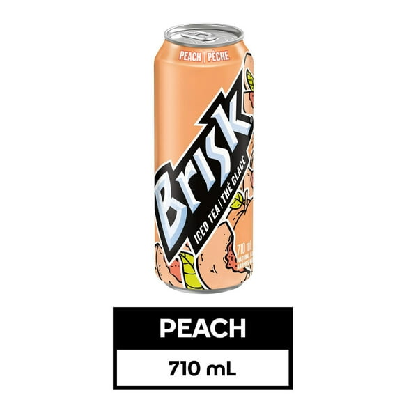 Brisk Peach Iced Tea,  710mL can, 710mL