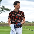 thumbnail image 3 of Honeii Fire Fighting print Polo Shirt, a classic short-sleeved, button-down golf shirt designed for menMedium, 3 of 6