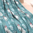thumbnail image 3 of Blue Christmas Polar Bear Pattern Blanket,Comfortable Soft Flannel Throw Blanket,All Season,Warm Lightweight Blankets for Sofa Bed Couch Living Room Chair,30"x40", 3 of 4