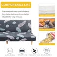 thumbnail image 4 of YOPTOP New Armless Futon Cover Stretch Folding Sofa Bed Slipcover Polyester Elastic Fabric All-Inclusive Cover Furniture Protector,01gray, 4 of 9