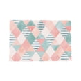thumbnail image 2 of DouZhe Polyester Set de 4 Napperons, Aquarelle Triangle Mosaïque Fond Motif Résistant à la Chaleur Place Mats pour Table à Manger, 12 "x 18", 2 of 6