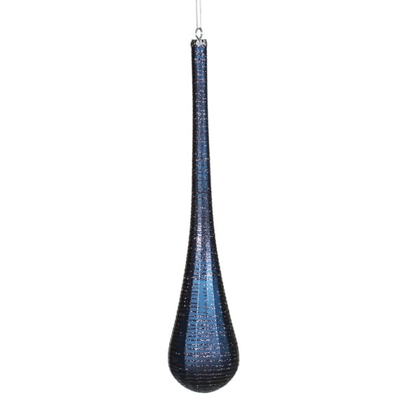 Vickerman 237786 - 16.5" Sea Blue Matte-Glitter Teardrop Christmas Tree Ornament (M113922)