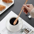 thumbnail image 5 of Vacemry Under $5 Wooden Coffee Stirring Spoon, Long Handle Drink Mixing Spoon, Lemon Leaf Design Wood Spoon, Natural Wood Mixing Utensil, Honey Tea Coffee Stirrer, 5 of 6