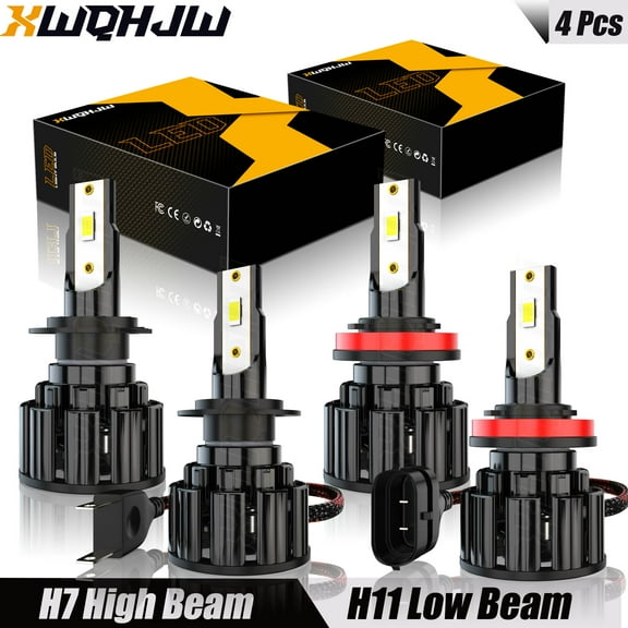 For Kia Sorento 2015 LED Headlights H7 H11/H8/H9 High/Low Beam Kit 6000K White Set of 4