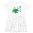 thumbnail image 3 of Inktastic Sea Turtle Swimming Girls Toddler Dress, 3 of 5