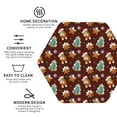 thumbnail image 4 of Gaeub Christmas Gingerbread Print 6 Pcs Leather Coasters for Drinks ,Drink Coasters Sets,Drink Table Cup Coasters for Living Room Kitchen Coffee Decor,Hexagon, 4 of 7