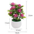 thumbnail image 6 of Sunjoy Tech Artificial Bonsai Easy Care Realistic No Watering Non-withered Anti-fading Decorative 12 Fake Rose Artificial Potted Plant Home Supplies, 6 of 8