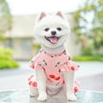 thumbnail image 5 of Tvtnvo Ice Silk Pet Floral Dress Breathable Mesh with Whimsical Print for Pets And Dogs Summer Jumpsuit with Functional Leash D Ring Suit Gift for Pet Lovers Suit for Small Breeds Pink, 5 of 6