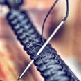 thumbnail image 4 of de con Cordones de de material acero Inoxidable 10 / Tejido de material cuero - 11 piezas BLESIY Brazalete de aguja de paracord, 4 of 8