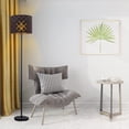 thumbnail image 3 of NATYSWAN Black Lampshades for Table Floor Lamp, Medium 12.7" Top x 12.7" Bottom x 10" High, Natural Linen Hand Crafted, Lamp Shade Harp Holder Included, 3 of 9