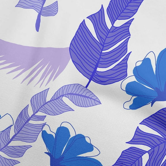 oneOone Polyester Spandex Blue Fabric Tropical Sewing Material Print Fabric By The Yard 56 Inch Wide