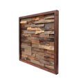 thumbnail image 4 of CONSDAN Wood Wall Decor | USA Grown Hardwood, Rustic Wooden Wall Art, Home Decorations for Living Room and Bedroom Aesthetic, Framed and Ready to Hang, Brick, 18" x 18", 4 of 6
