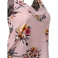 thumbnail image 4 of FashionOutfit Women's Floral Print Sleeveless V-neckline Woven Chiffon Blouse Top, 4 of 4