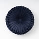 thumbnail image 1 of Zhuge Cojines de terciopelo plisados redondos con forma de calabaza para sofá, cojín relleno para el suelo, para el hogar, sofá, silla, cama, decoración de coche (azul marino), 1 of 5