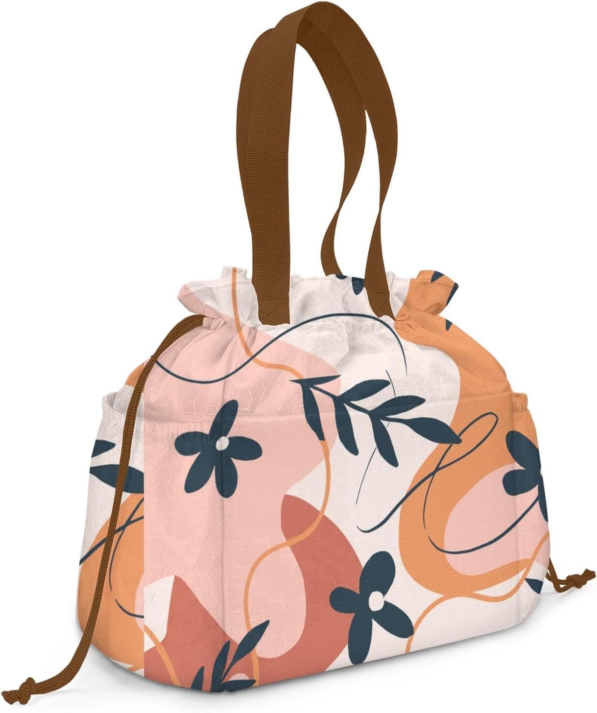 Lunch Bag for Women Insulated Womens Drawstring Lunch Bag for Work, Stain-Resistant Large Lunch Box for Women with Containers, Cinch Closure Cromwell Bag Black Man Reusable Lunch Bag Office
