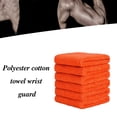thumbnail image 3 of Muñequeras de poliéster a prueba de sudor absorbente Toystoory 6 piezas soporte ajustable deportes baloncesto naranja, 3 of 6