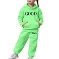 thumbnail image 4 of Kids Casual Tracksuit Set - Long Sleeve Printed Hoodie with Matching Pants, Warm and Soft Fall Winter Outfit for Girls 2-13, 4 of 7
