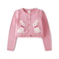 thumbnail image 1 of Jersey tipo cárdigan Gymboree con cinta rosa con forma de conejo para niña pequeña, 1 of 2