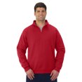 thumbnail image 1 of Jerzees Mens NuBlend Quarter Zip Cadet Collar Sweatshirt, M, True Red, 1 of 7