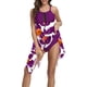 thumbnail image 2 of VISgogo - Conjunto de tankini informal para mujer, tops de malla con estampado floral y bragas de color sólido VISgogo moda, 2 of 9