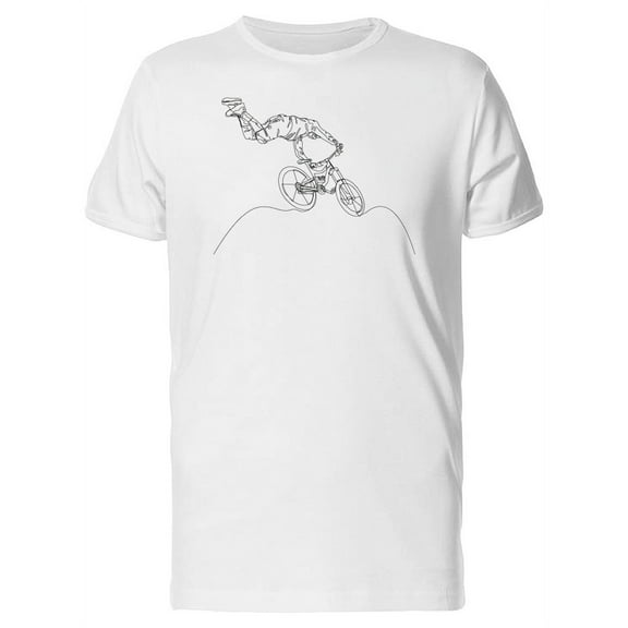 One-Line Bmx Trick On The Air T-Shirt Men -Image by Shutterstock, Male XX-Large