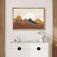 thumbnail image 2 of PixonSign Framed Canvas Print Wall Art Set Pastel Mountain Range Valley Sun Print Nature Wilderness Illustrations Art Farmhouse/Countryside Landscape Artwork Home Decor - 24"x36" Natural, 2 of 5