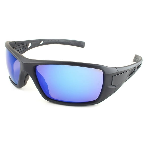 METEL M30 Safety Glasses Black Frame Blue Mirror Lenses ANSI Z87.1