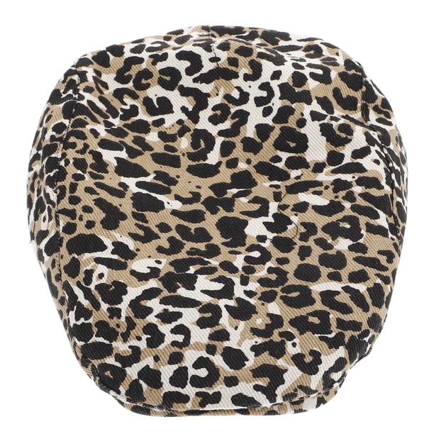 Boina con estampado de leopardo y estampado de guepardo, gorra francesa ajustable para artista, gorra de conducción para mujer