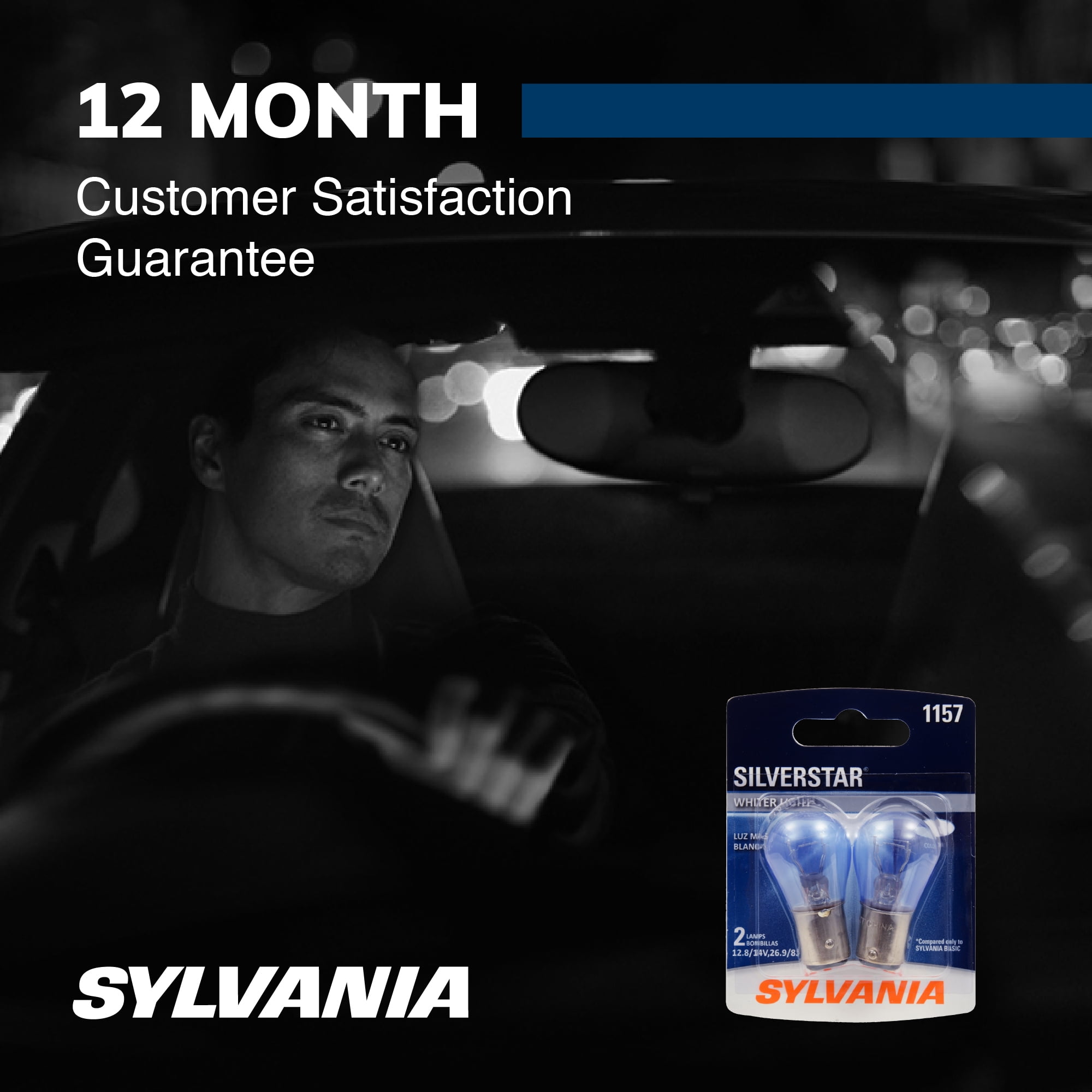 (2 pack) Sylvania 1157 SilverStar Mini Bulb, 2 Pack, Compatible with Multiple Cars