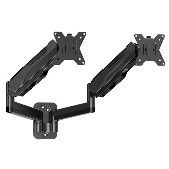 Adjustable Dual Monitor Wall Mount for 32 Inch Screens with Gas Spring Arm