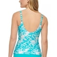 thumbnail image 3 of Calvin Klein TROPICAL WATERS MULTI FLORAL Twist-Front Tankini Top, US X-Small, 3 of 3