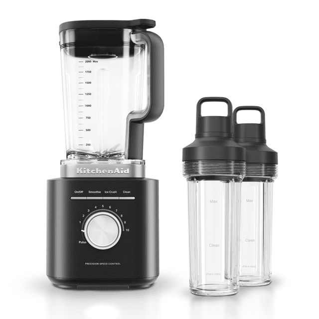 Licuadora Pure Power 2 L + 2 Vasos Personales Black Matte 7KSB2078MBM