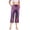 Leopard Purple, variant on Women's Cropped Pajama Pants Wide-leg Summer Sleep Pants with Pockets Loose Fit Comfy Pj Pants ,Leopard-pink (2) Print S