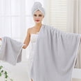 thumbnail image 4 of OIUR 3Pcs/Set Absorbent Bath Towel Large Coral Velvet Bath Wrap Towel Hair Hat Set Lint-Free Shower Drying Wrap for Bathroom Gym Beach Travel, 4 of 6