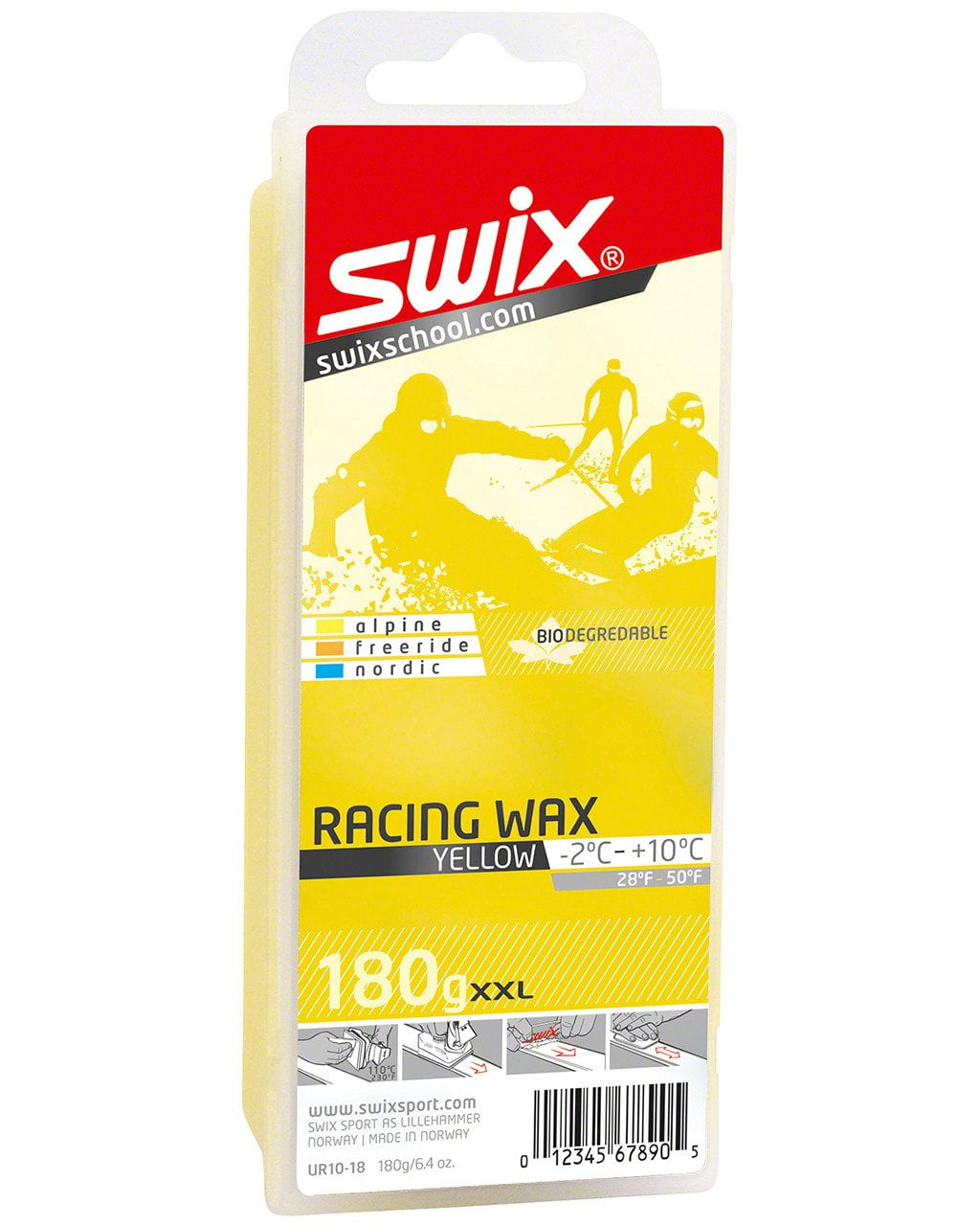 Swix UR10 Yellow Bio Training Wax “ 180g in Bulk Packaging by Swix