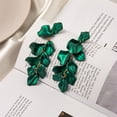 thumbnail image 4 of Guardurnaity Pendientes colgantes de 2 uds., joyería geométrica para niña, tendencia de hojas de pétalos de colores, pendiente colgante llamativo, Ropa, zapatos y accesorios Miscelánea Verde Guardurnaity AP012546-03, 4 of 6