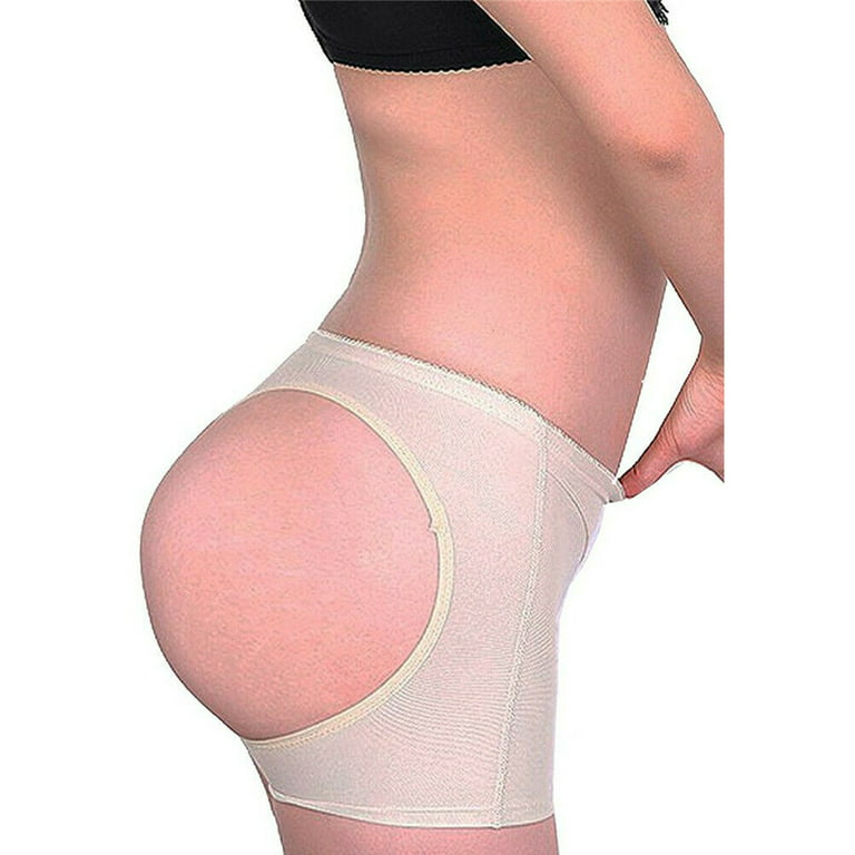 Women's Butt Lifter Underwear Boyshorts Panties Body Shaper Buttocks Rich  Shapewear Booster Booty Shorts, Beige, XL 