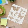 thumbnail image 3 of Butterfly Stencils Template 11.8x11.8inch Plastic Butterfly Drawing Painting Stencils Square Reusable Stencils for Painting on Wood Floor Wall and Tile, 3 of 9