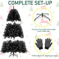 thumbnail image 4 of Farmdex 6ft Unlit Black Christmas Tree, Artificial Tree with 700 Branch Tips, Metal Stand, Xmas Full Tree for Indoor Holiday Carnival Party, 4 of 8