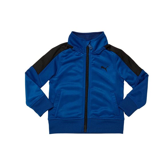 Puma Toddler Boys Poly Tricot Track Jacket Coats Jackets Outerwear Casual Full Zip Full Zip - Blue - Size 2T
