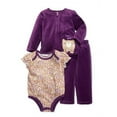 thumbnail image 2 of First Impressions Infant Girl 3 PC Purple Velour Kitty Pants Shirt Sweater 12m, 2 of 2