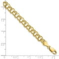 thumbnail image 4 of Primal Gold 10 Karat Yellow Gold Solid Double Link Charm Bracelet, 4 of 4