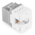 thumbnail image 4 of NavePoint 180 Degree Cat6 Keystone Jack, RJ45 Ethernet Connector, Type 110, Gray 25-Pack, 4 of 5